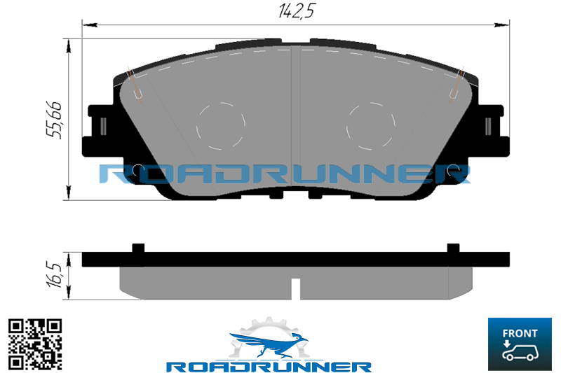 RR-21826-SPD Колодки тормозные передние